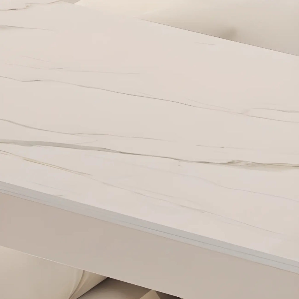 Scandinavian Smooth White Storage Bar Tables