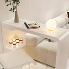 Scandinavian Smooth White Storage Bar Tables