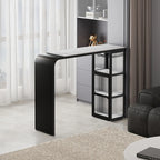 Nordic White Slate Metal Storage Bar Tables