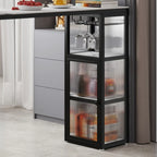 Nordic White Slate Metal Storage Bar Tables