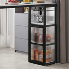 Nordic White Slate Metal Storage Bar Tables