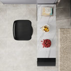 Nordic White Slate Metal Storage Bar Tables