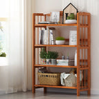 Minimalist Adjustable Vertical Open Back Wooden Bookshelves