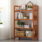 Minimalist Adjustable Vertical Open Back Wooden Bookshelves