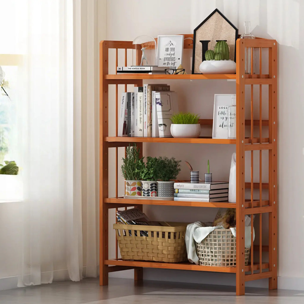 Minimalist Adjustable Vertical Open Back Wooden Bookshelves