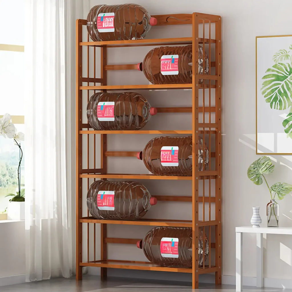 Minimalist Adjustable Vertical Open Back Wooden Bookshelves