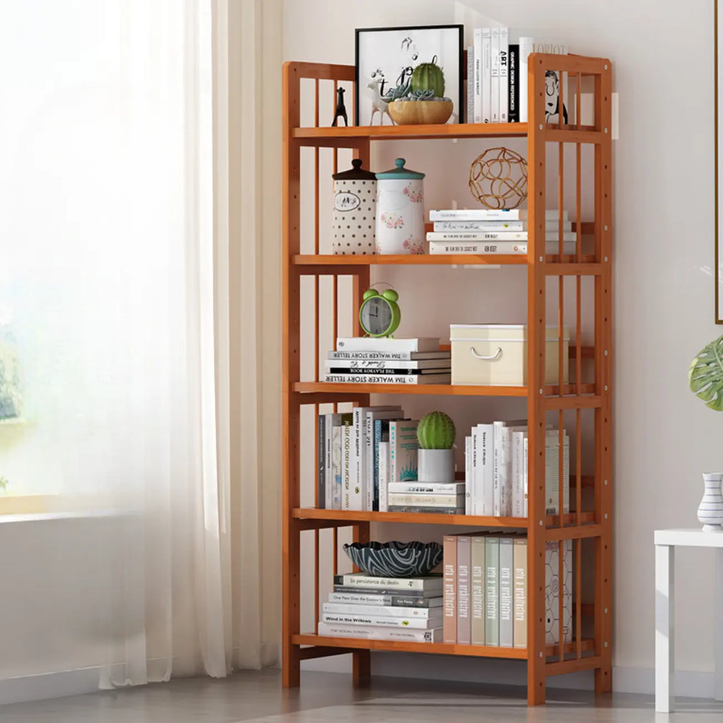 Minimalist Adjustable Vertical Open Back Wooden Bookshelves