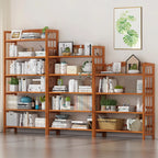 Minimalist Adjustable Vertical Open Back Wooden Bookshelves
