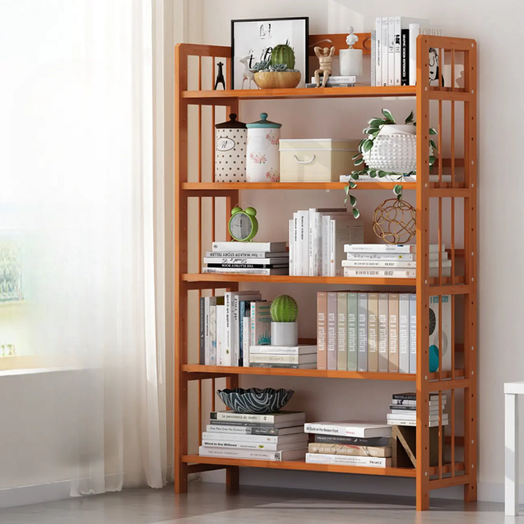 Minimalist Adjustable Vertical Open Back Wooden Bookshelves