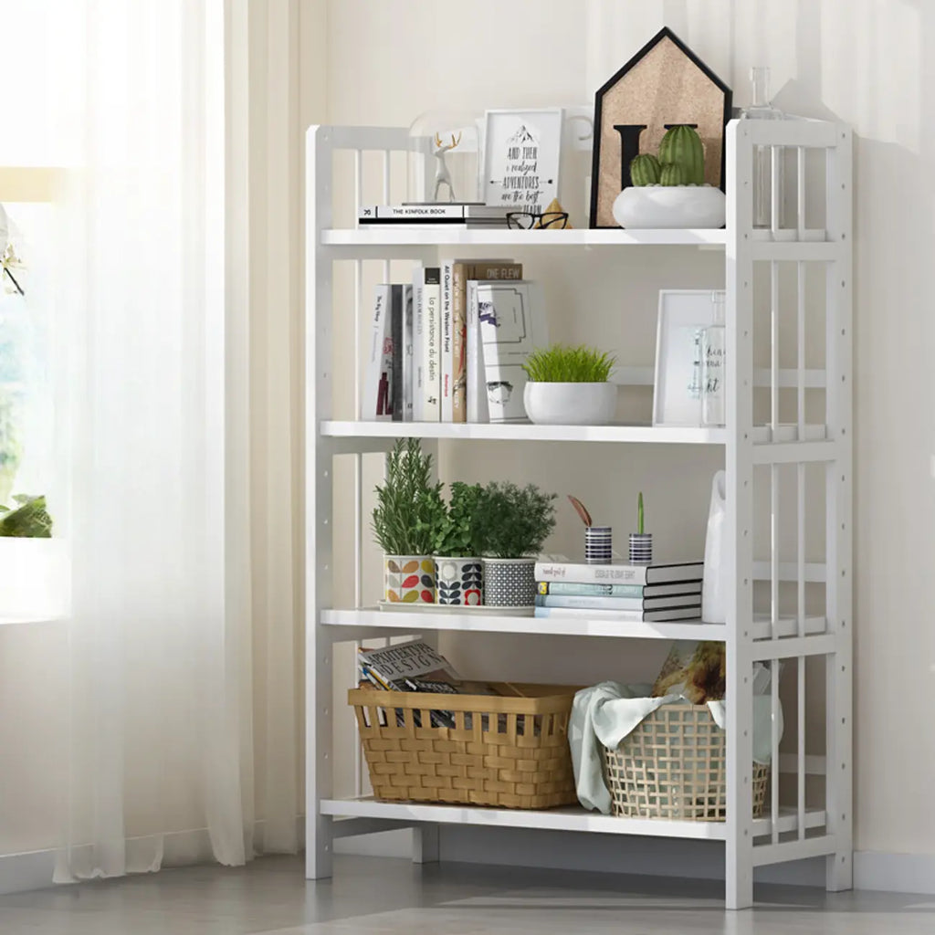Minimalist Adjustable Vertical Open Back Wooden Bookshelves