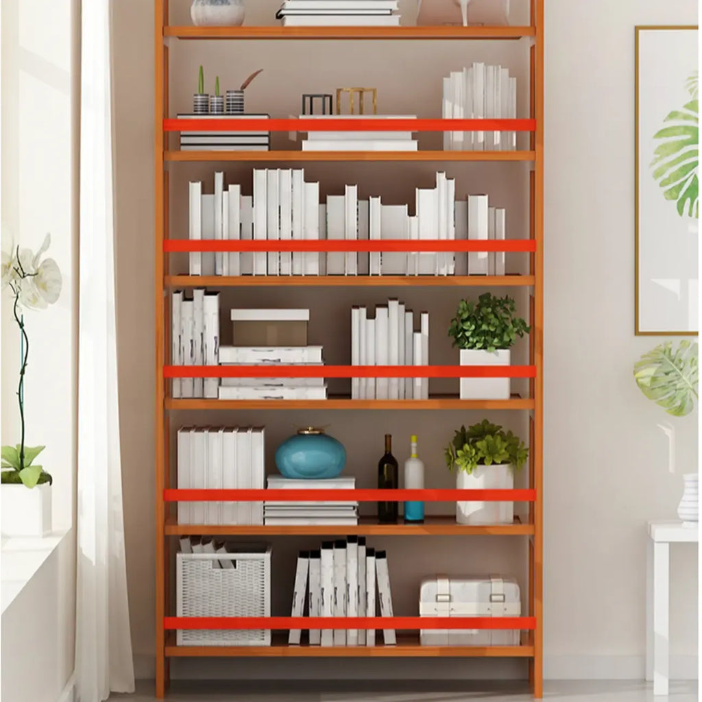Minimalist Adjustable Vertical Open Back Wooden Bookshelves