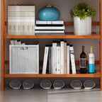 Minimalist Adjustable Vertical Open Back Wooden Bookshelves