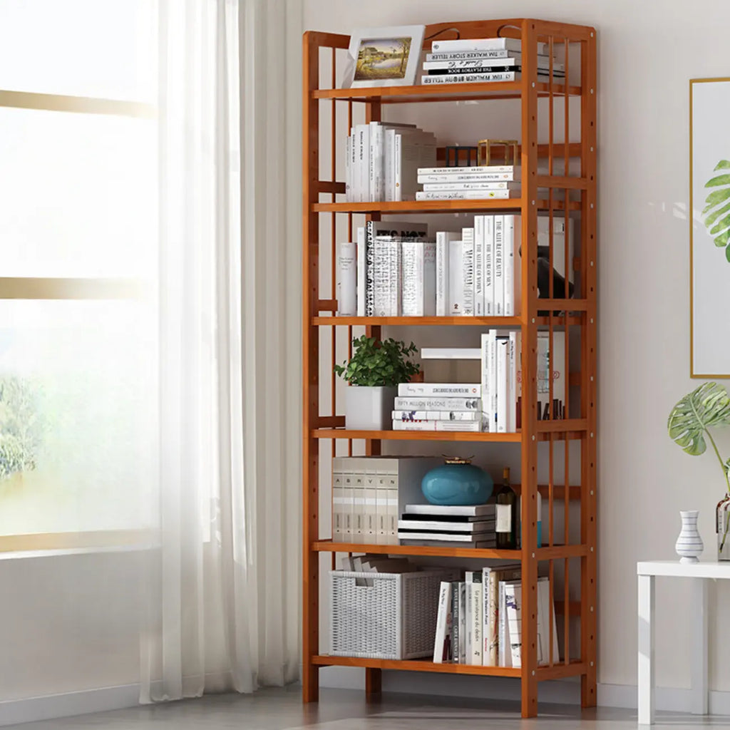 Minimalist Adjustable Vertical Open Back Wooden Bookshelves