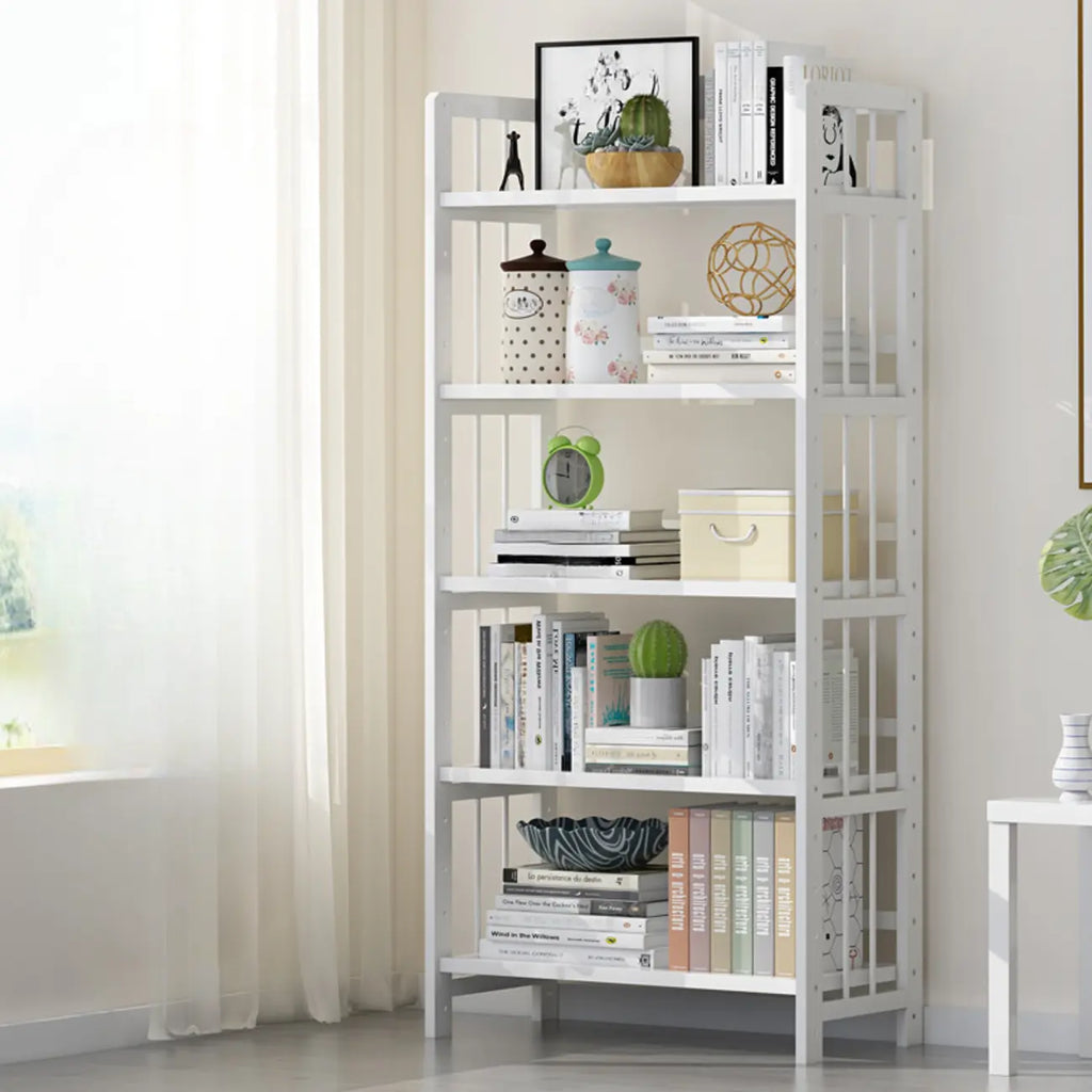 Minimalist Adjustable Vertical Open Back Wooden Bookshelves
