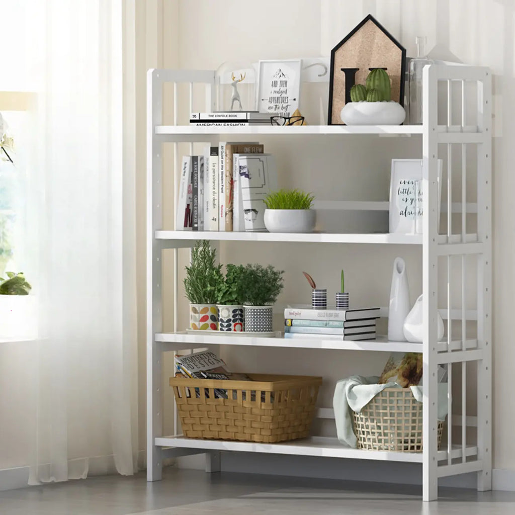 Minimalist Adjustable Vertical Open Back Wooden Bookshelves
