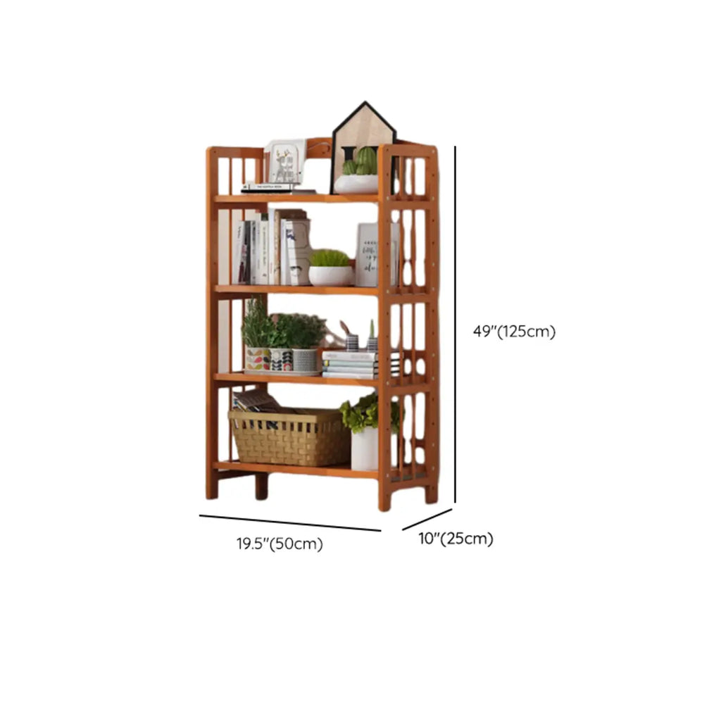 Minimalist Adjustable Vertical Open Back Wooden Bookshelves