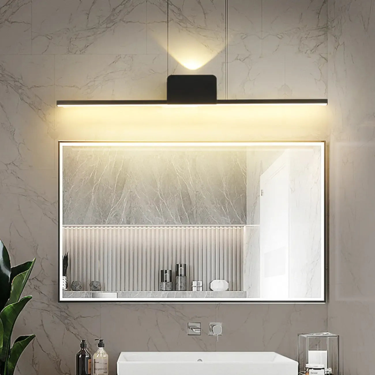 2-Light Black Cast Iron Vanity Lights for Bathroom