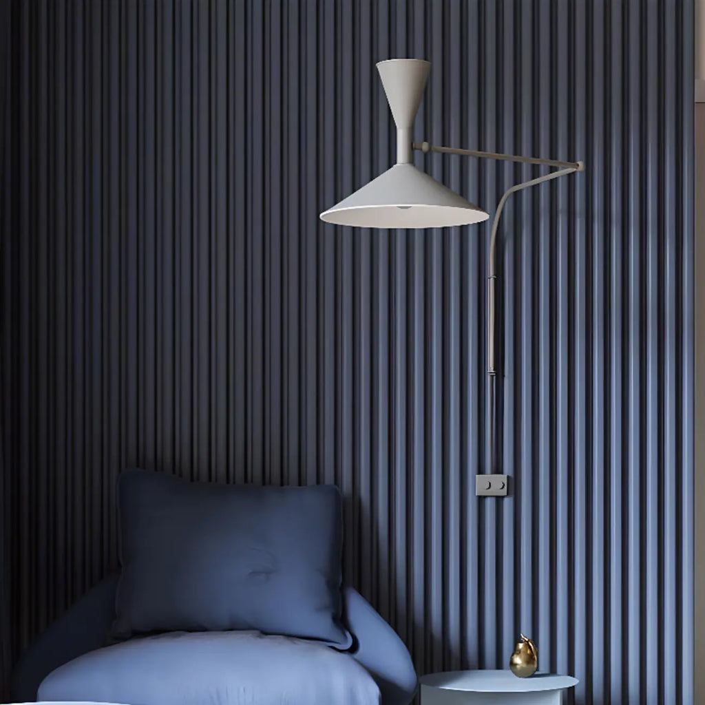 Modern Minimalist Swing Arm Wall Light with Adjustable Angle