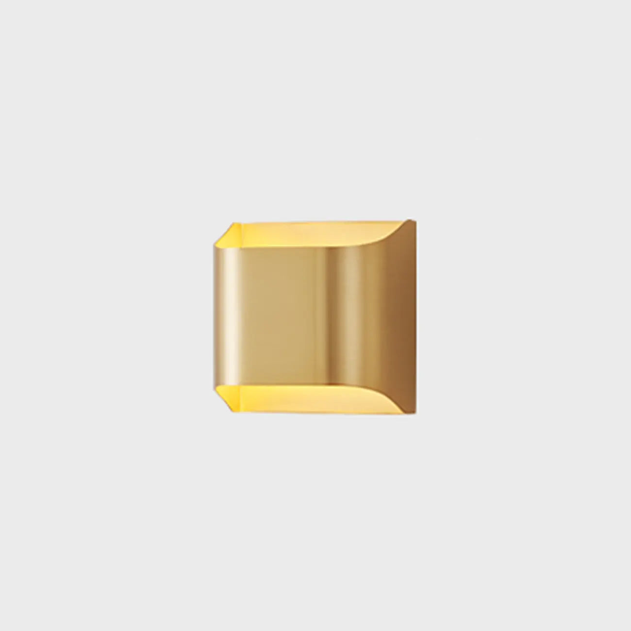 2-Light Copper LED Wall Lamp in Gold/Black Finish