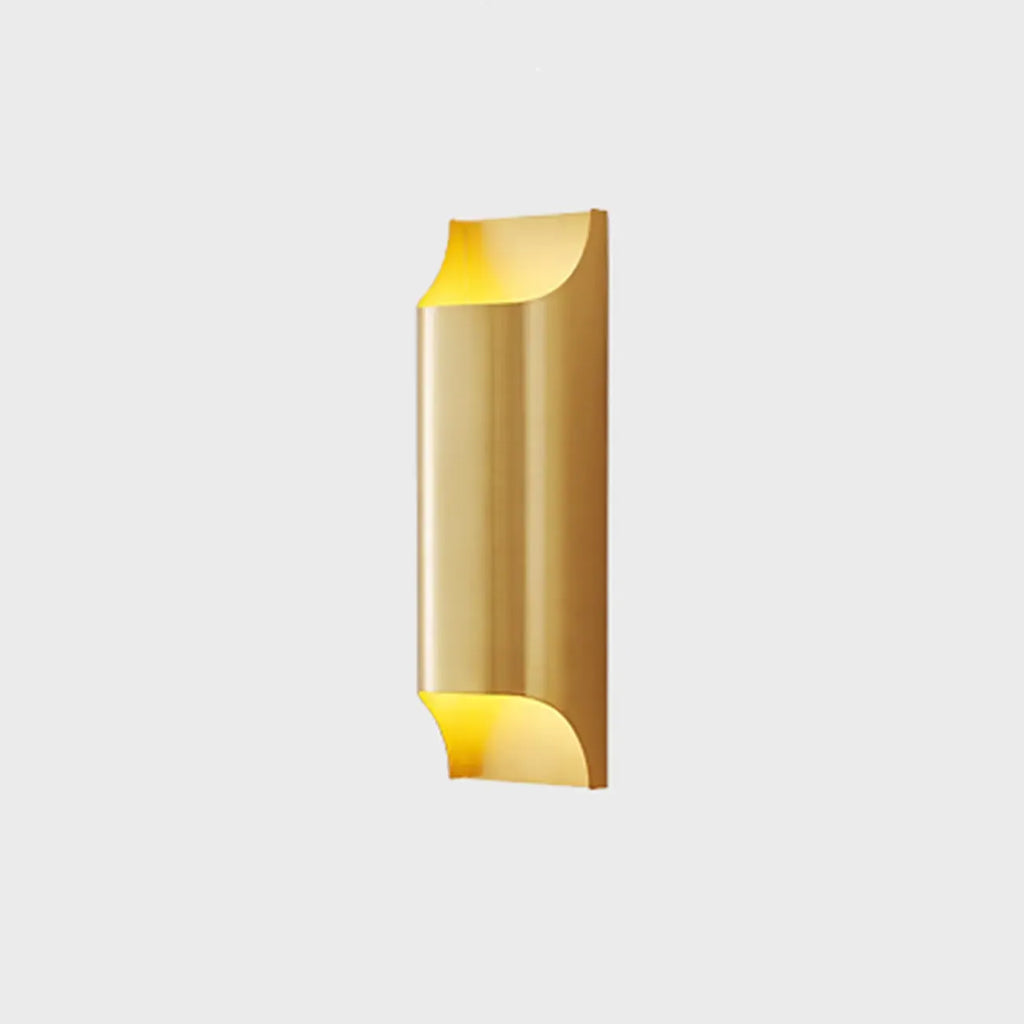2-Light Copper LED Wall Lamp in Gold/Black Finish
