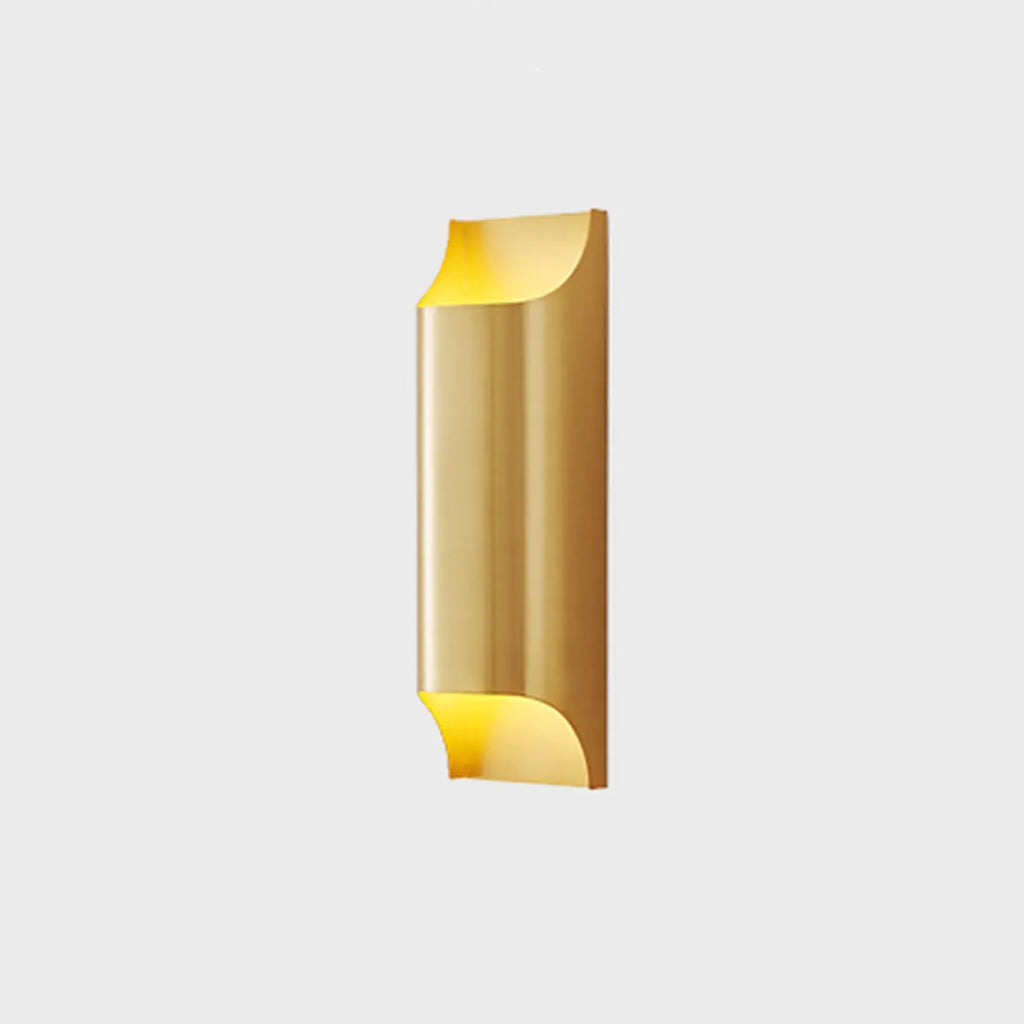 2-Light Copper LED Wall Lamp in Gold/Black Finish