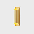 2-Light Copper LED Wall Lamp in Gold/Black Finish