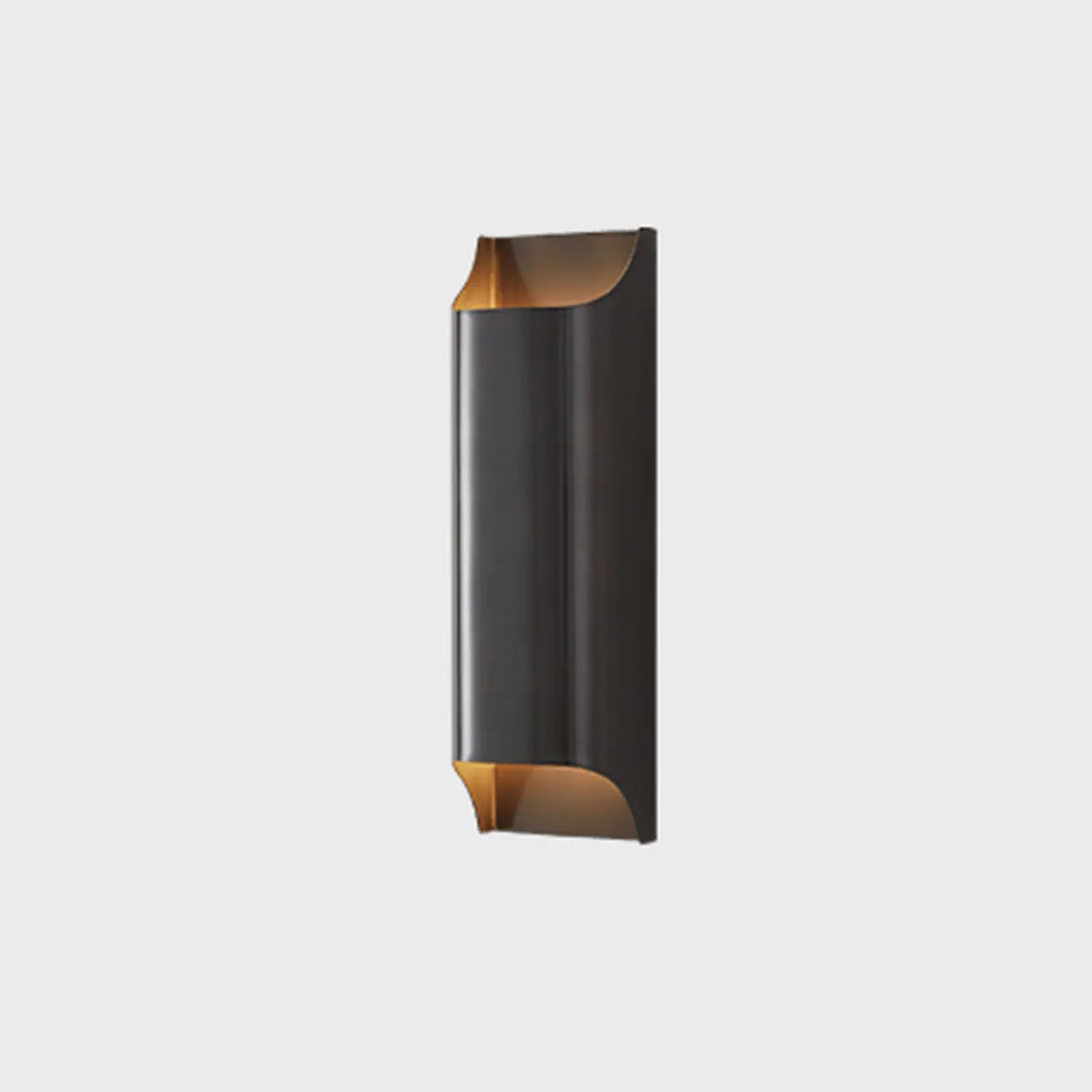 2-Light Copper LED Wall Lamp in Gold/Black Finish