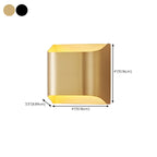 2-Light Copper LED Wall Lamp in Gold/Black Finish