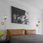 24Modern Brass Wall Sconce Fixture with Glass Shade