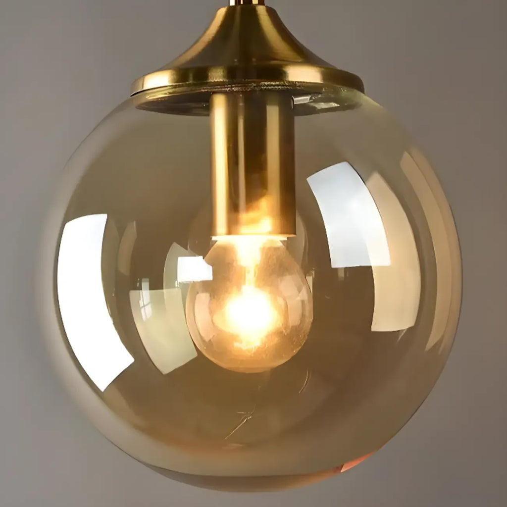 24Modern Brass Wall Sconce Fixture with Glass Shade