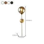 24Modern Brass Wall Sconce Fixture with Glass Shade