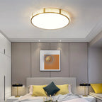 Elegant Gold Round LED Flush Mount Ceiling Light