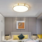 Elegant Gold Round LED Flush Mount Ceiling Light