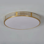 Elegant Gold Round LED Flush Mount Ceiling Light