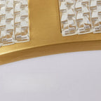 Elegant Gold Round LED Flush Mount Ceiling Light