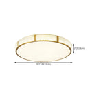Elegant Gold Round LED Flush Mount Ceiling Light