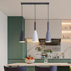 3-Light Modern Metal Cone Island Pendant Light for Kitchen
