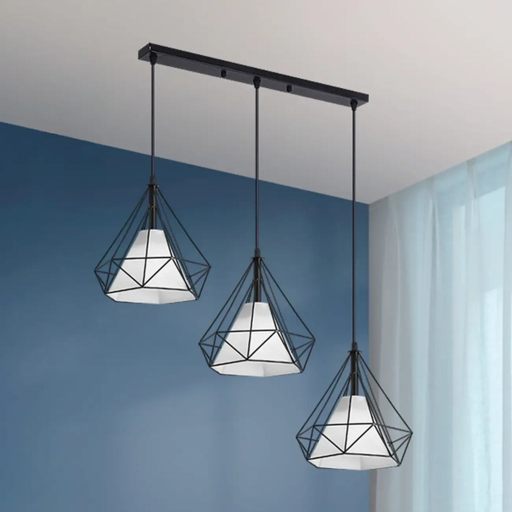3-Light Modern Metal Cone Island Pendant Light for Kitchen