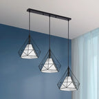 3-Light Modern Metal Cone Island Pendant Light for Kitchen
