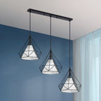 3-Light Modern Metal Cone Island Pendant Light for Kitchen
