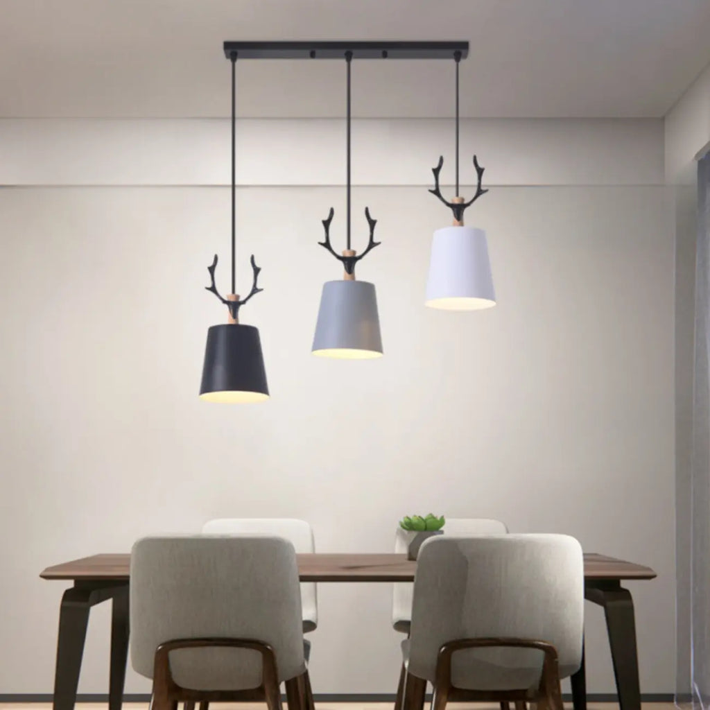 3-Light Modern Metal Cone Island Pendant Light for Kitchen