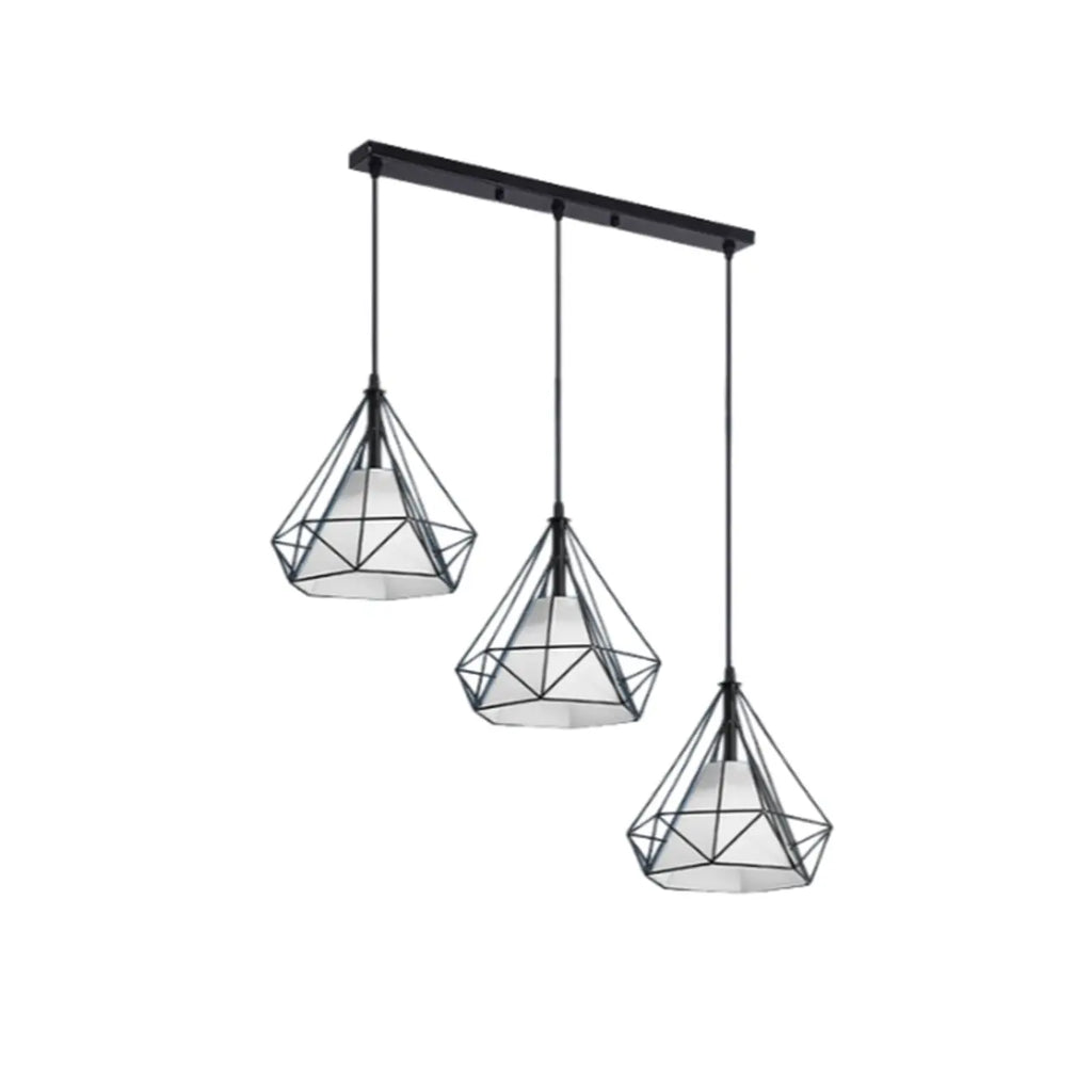 3-Light Modern Metal Cone Island Pendant Light for Kitchen