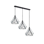 3-Light Modern Metal Cone Island Pendant Light for Kitchen