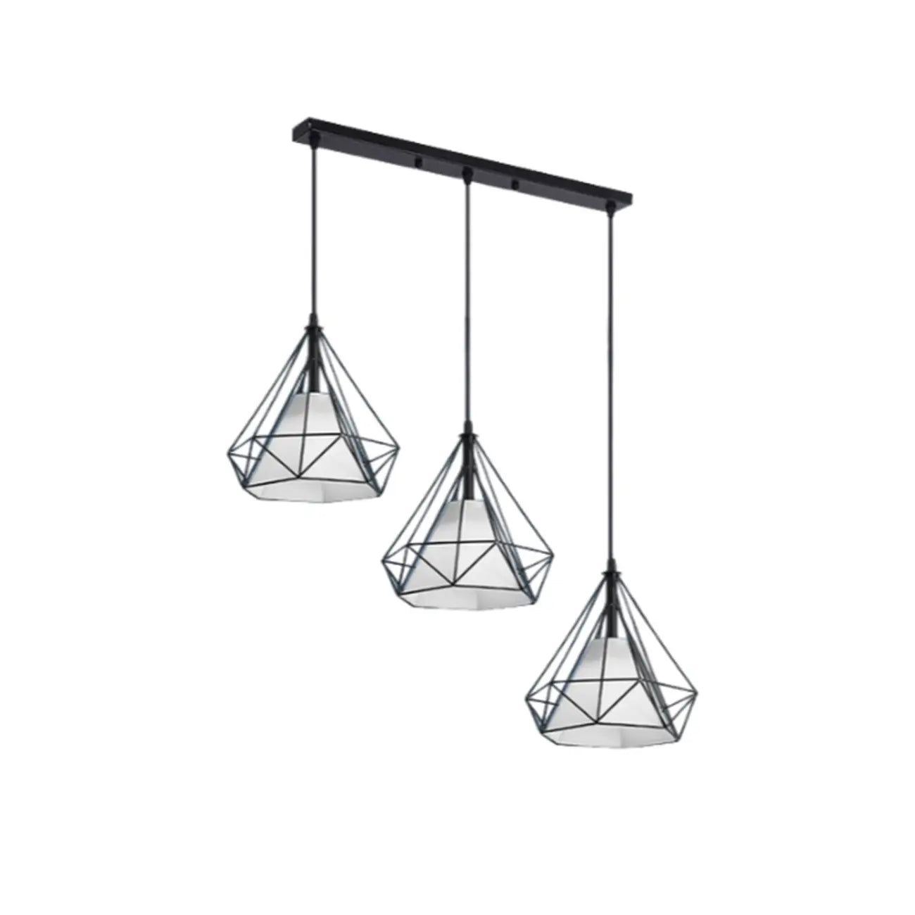 3-Light Modern Metal Cone Island Pendant Light for Kitchen