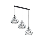 3-Light Modern Metal Cone Island Pendant Light for Kitchen