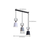 3-Light Modern Metal Cone Island Pendant Light for Kitchen
