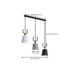 3-Light Modern Metal Cone Island Pendant Light for Kitchen