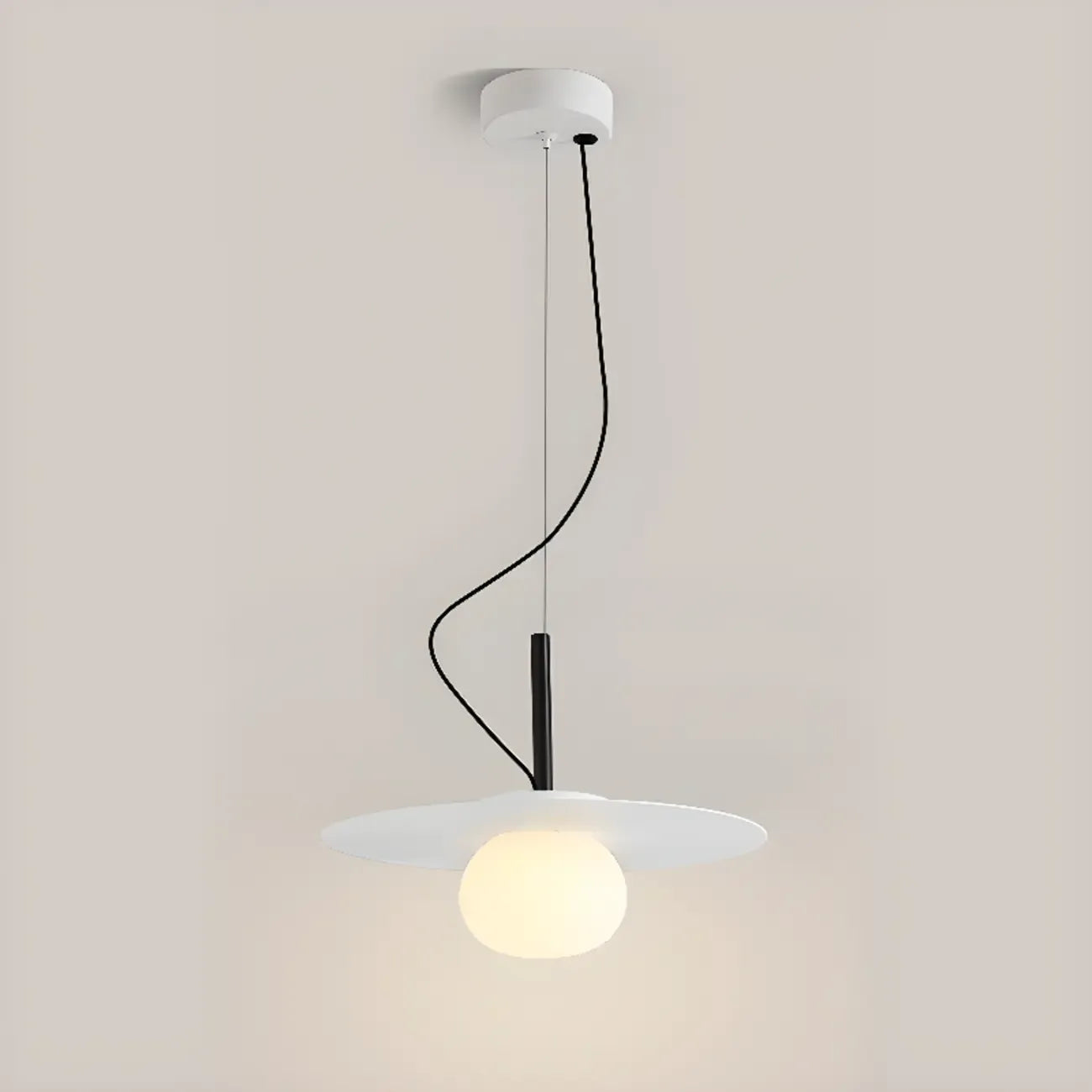 Elegant Modern White Resin Pendant Light for Dining Island