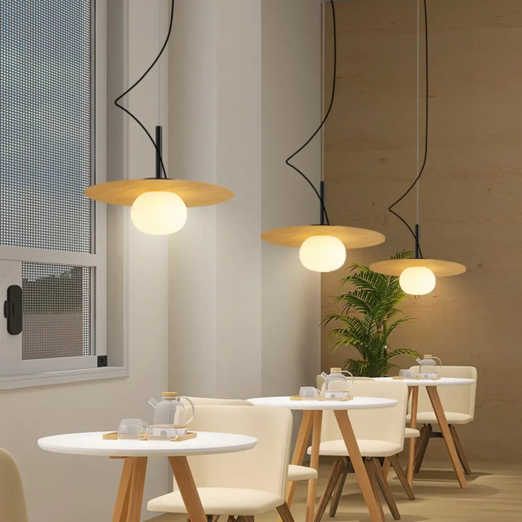 Elegant Modern White Resin Pendant Light for Dining Island