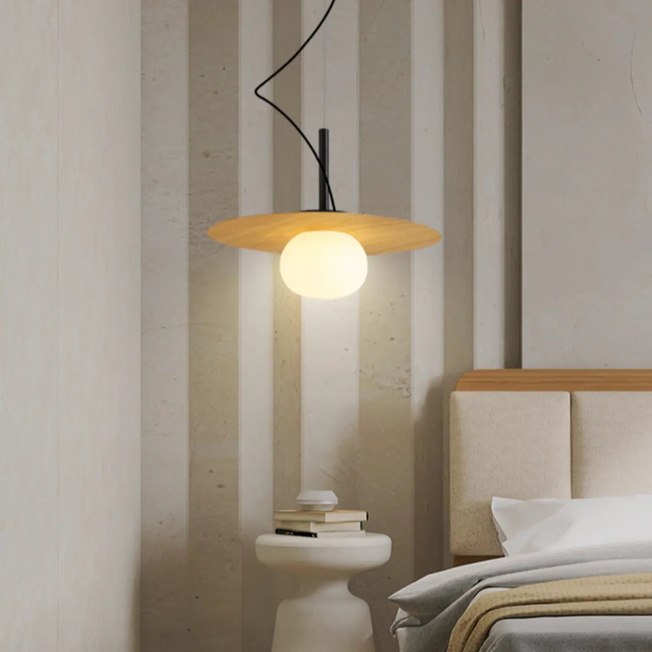 Elegant Modern White Resin Pendant Light for Dining Island